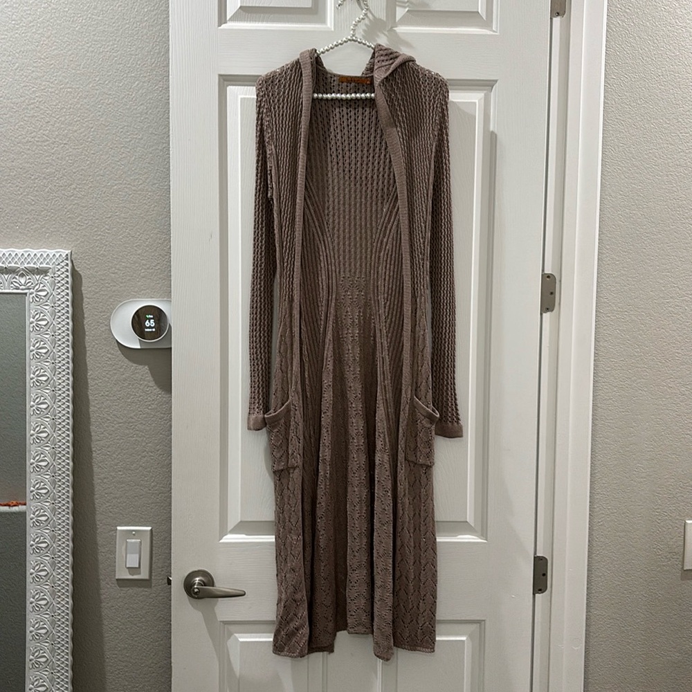 Hooded sweater coat